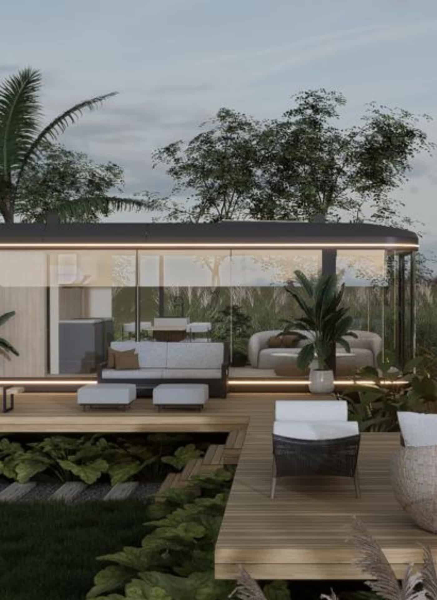 Viviendas modernas en AVITA MX, desarrollo residencial en un entorno natural con vistas impresionant.